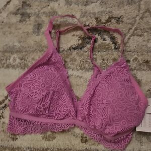 Auden Floral Lace Bralette in Purple